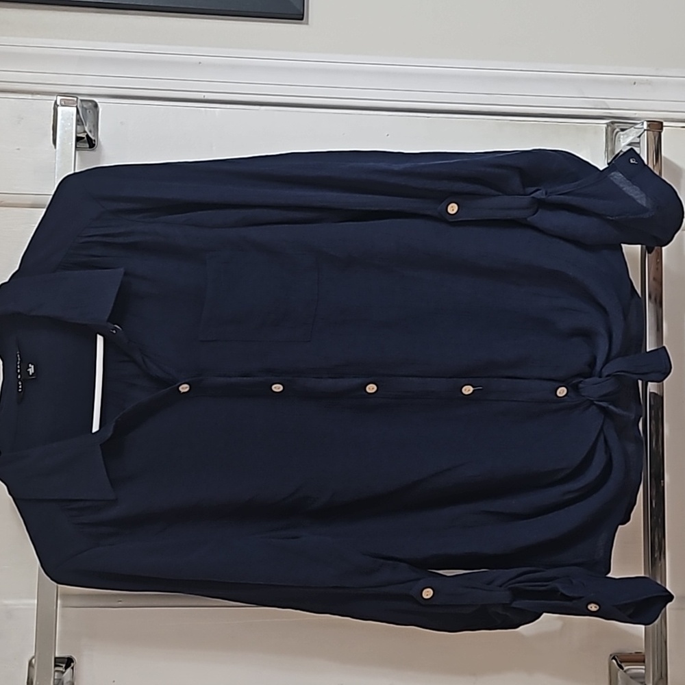 Blue button down